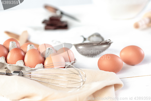 Image of The rustic kitchen with eggs
