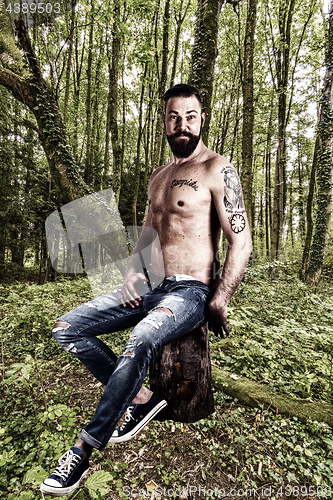 Image of Muscular forest worker