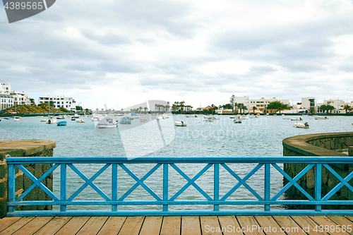 Image of Fishing boats in the laguna "Charco de San Gines" at Arrecife