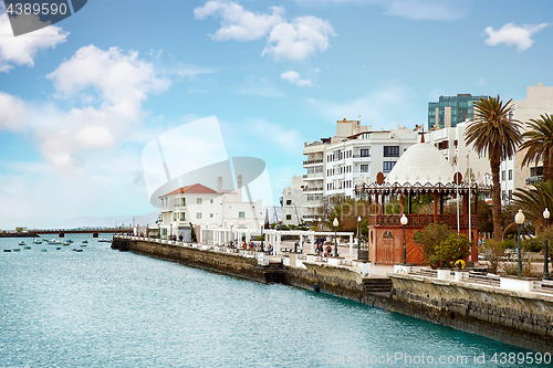 Image of Panoramic view of Arrecife town, the capital of Lanzarote Island