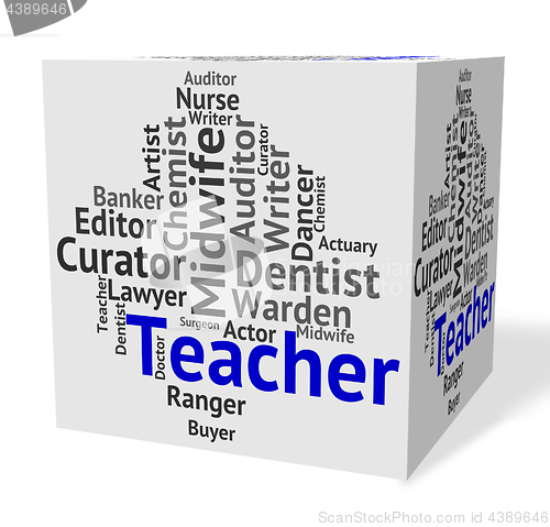 Image of Teacher Job Represents Hire Coach And Occupations