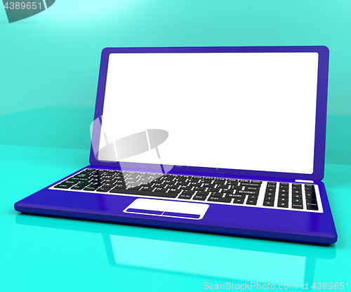 Image of Computer On Desk With White Copyspace