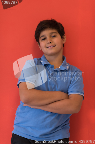 Image of Portrait of a happy young boy