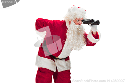 Image of Portrait of Man in Santa Claus Costume