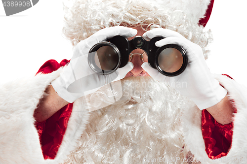 Image of Portrait of Man in Santa Claus Costume