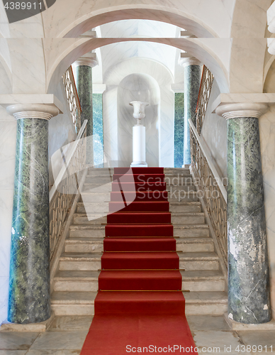 Image of NOTO, ITALY - 21th June 2017: Luxury entrance of Nicolaci Palace