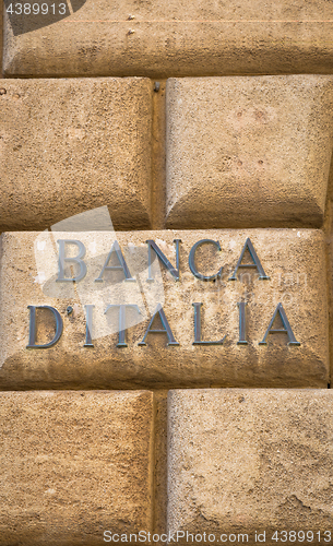 Image of Bank of Italy text