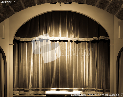 Image of Theatre curtain on stage