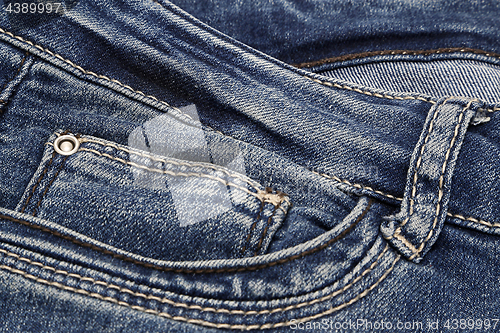 Image of Dark blue jeans background