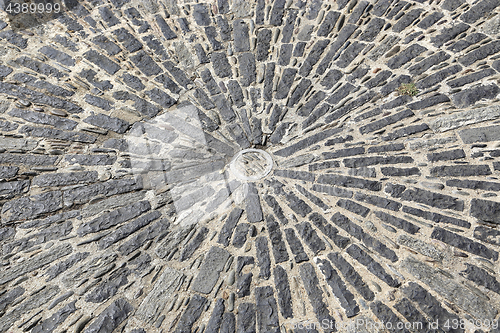 Image of Closeup of patterned walkway texture