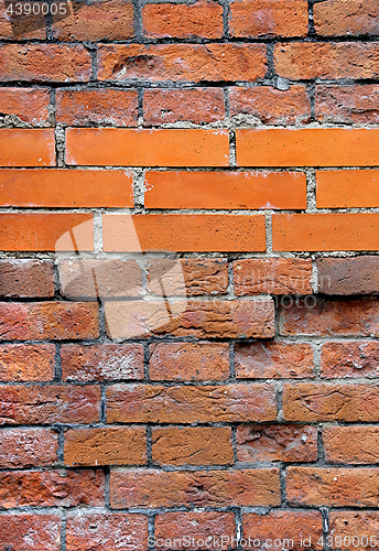 Image of Wall with ancient and new bricks