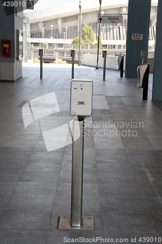 Image of ticket checking machine