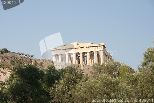 Image of trees and parthenon