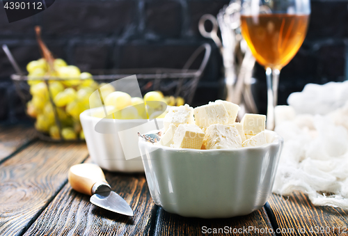 Image of wine,grape and cheese