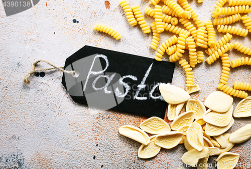 Image of raw pasta