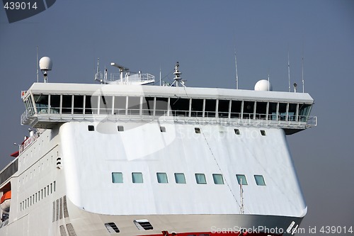 Image of passenger ship front detail