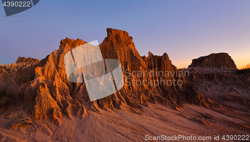 Image of Sculpted landforms in the desert