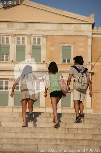 Image of teens walking in athens