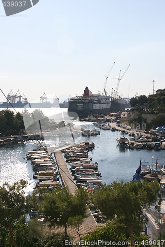 Image of fishing boats marina