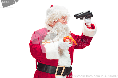 Image of Portrait of Man in Santa Claus Costume