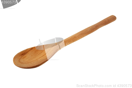 Image of Wooden spoon on white