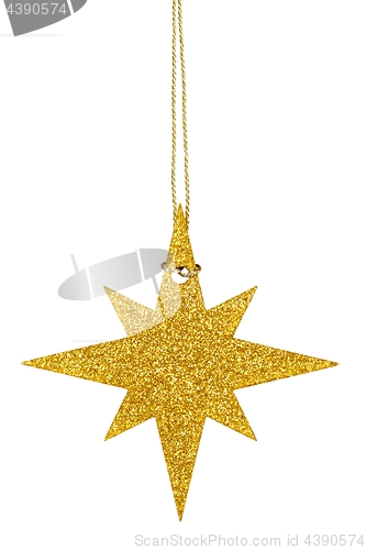 Image of Christmas star on white