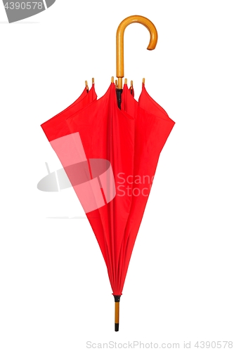 Image of Red umbrella on white