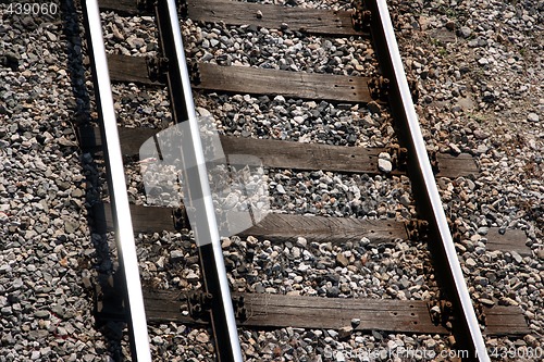 Image of train rails horizontal