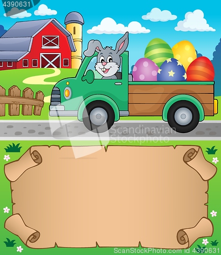 Image of Small parchment and Easter truck