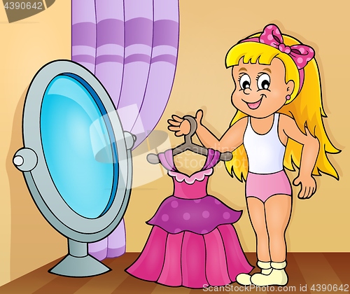Image of Girl with dress theme image 2