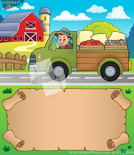 Image of Small parchment and farm truck