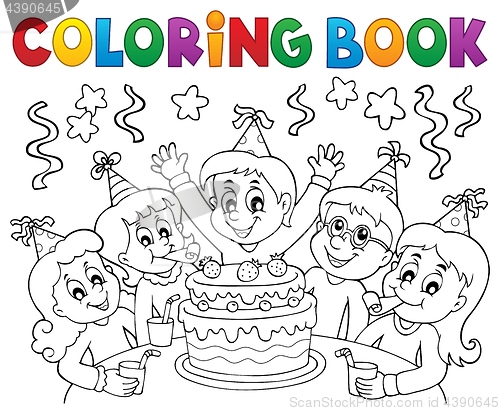 Image of Coloring book kids party topic 1