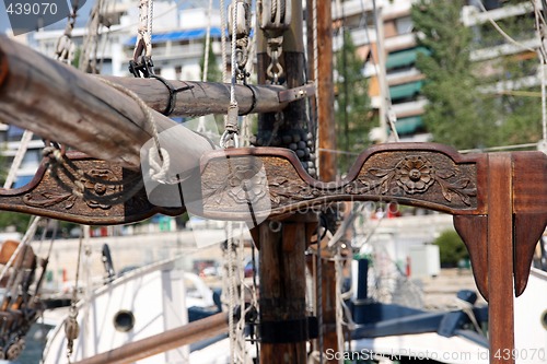 Image of sail boat detail