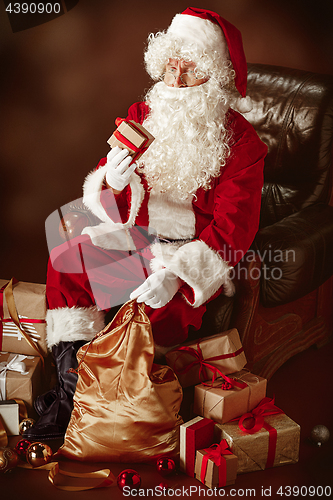 Image of Portrait of Man in Santa Claus Costume