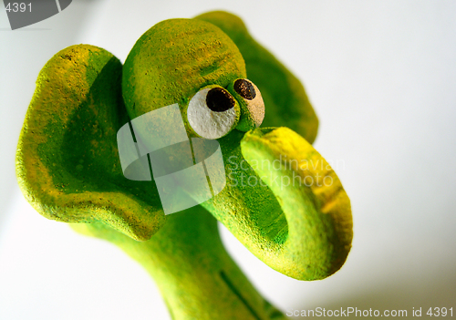 Image of green elephant on white background