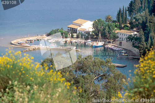 Image of harbor in corfu