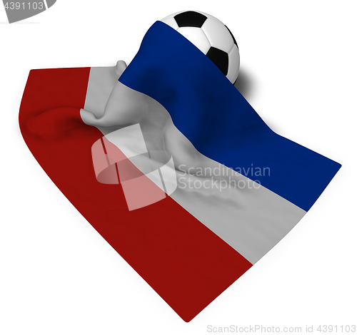 Image of soccer ball and flag of schleswig-holstein