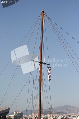 Image of sail and the city