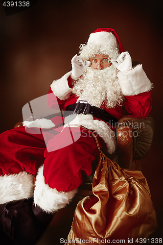 Image of Portrait of Man in Santa Claus Costume