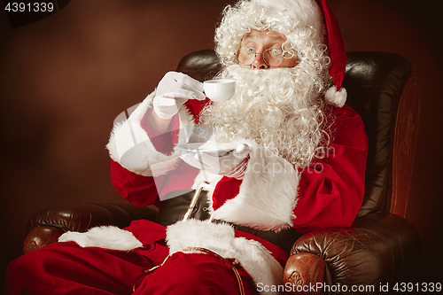 Image of Portrait of Man in Santa Claus Costume