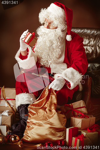 Image of Portrait of Man in Santa Claus Costume