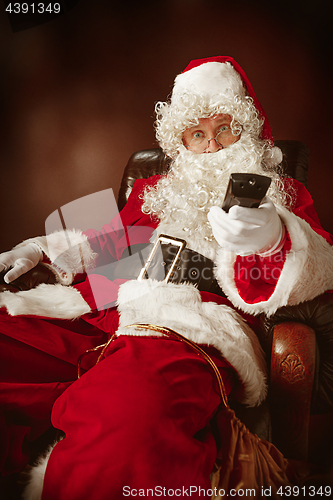 Image of Portrait of Man in Santa Claus Costume