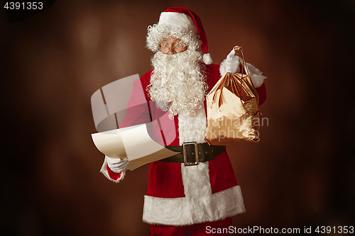 Image of Portrait of Man in Santa Claus Costume