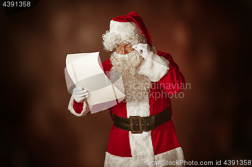 Image of Portrait of Man in Santa Claus Costume