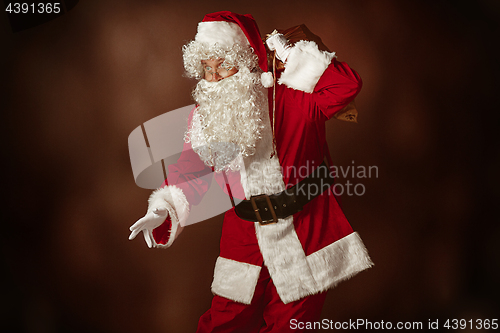 Image of Portrait of Man in Santa Claus Costume