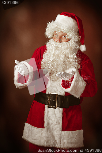 Image of Portrait of Man in Santa Claus Costume