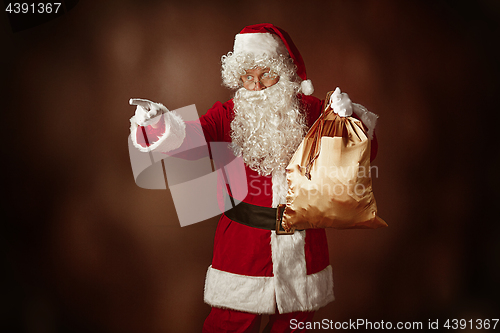 Image of Portrait of Man in Santa Claus Costume