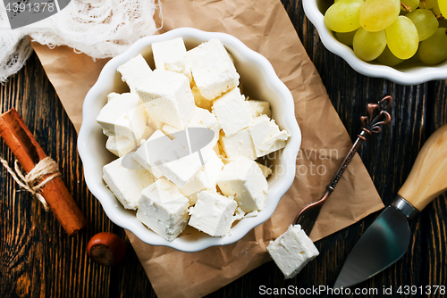 Image of cheese and grape