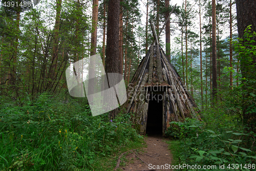 Image of Old hovel of ancient altai people