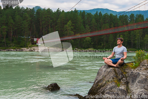 Image of at riverbank of mountain river